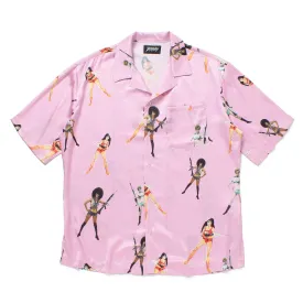 【SICKBOY】"GIRLS GIRLS GIRLS" HAWAIIAN SHIRT (LAVENDER PINK)