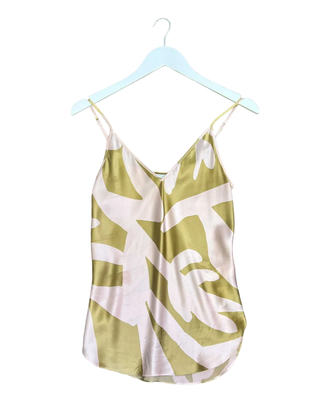 Size XS - Lee Mathews Pink and Brown Silk Cami