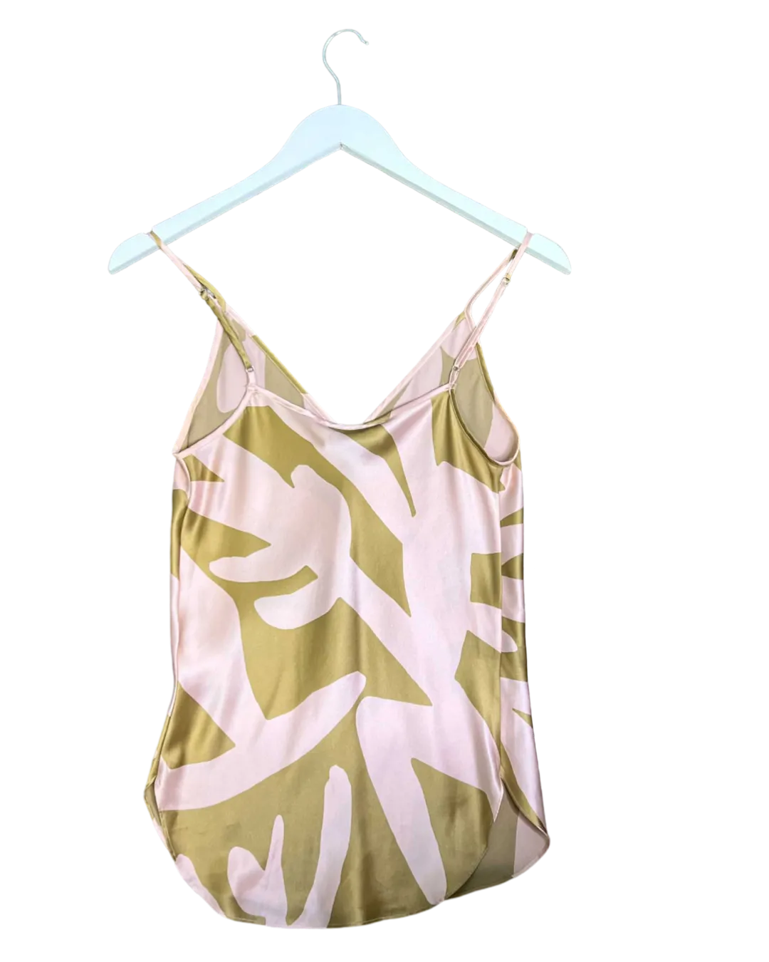 Size XS - Lee Mathews Pink and Brown Silk Cami