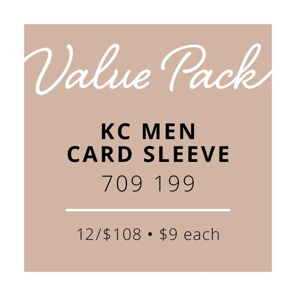 Value Pack KC MEN Card Sleeve | 12/$108 (Wholesale Only)