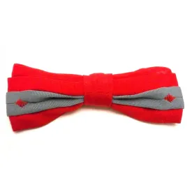 Vintage Boys Clip On Bow Tie Evergrip Jr. Red/Gray