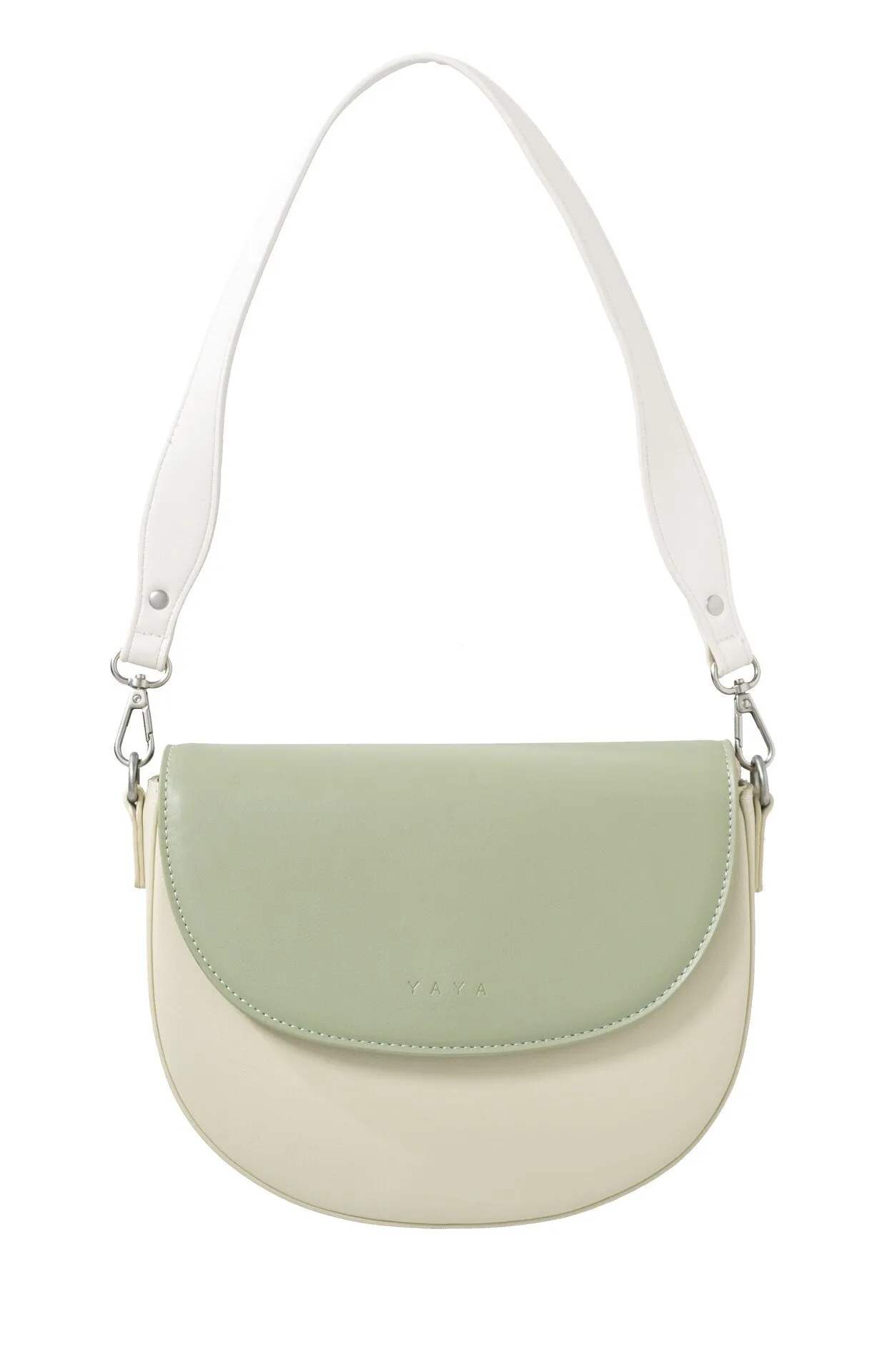 Yaya Colourblock Bag Green