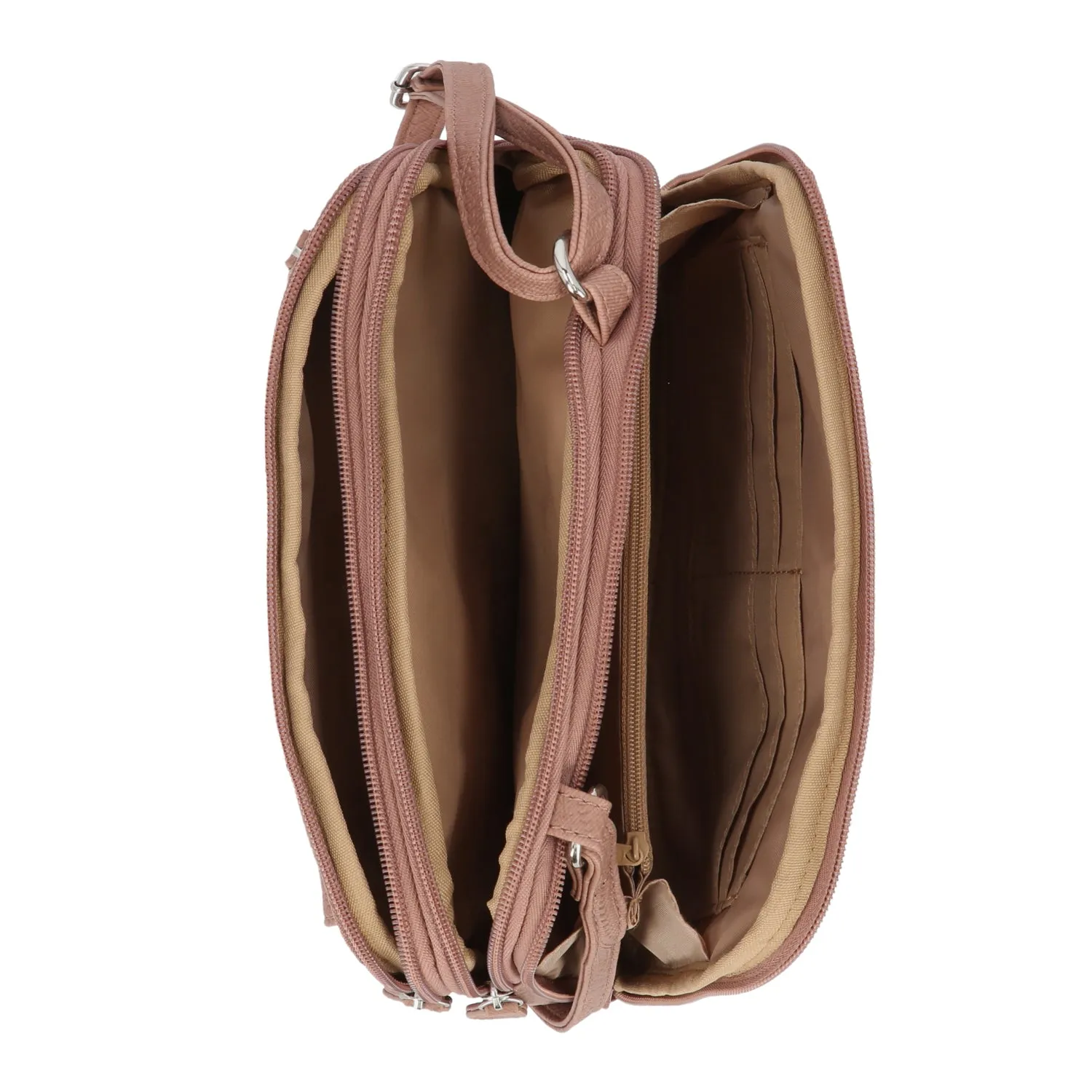 Zippy Triple Compartment Crossbody Bag